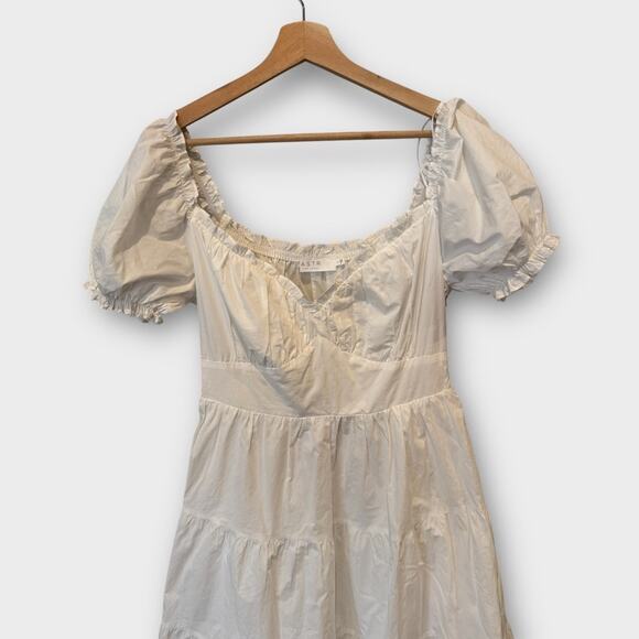 ASTR the Label Sweetheart Neck Tiered Ruffle Cotton Dress Size Large - Picture 9 of 13